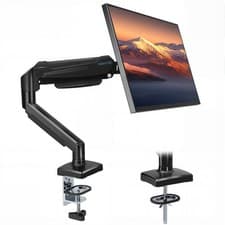 Image of BONTEC Monitor Arm Desk Mount for 15-32 Inch Flat or Curved Monitors, Gas Spring