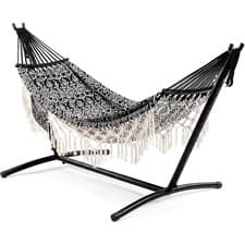 Image of Double Hammock with Stand for Outdoor, 450 Lbs Capacity, 2 Person Hammock