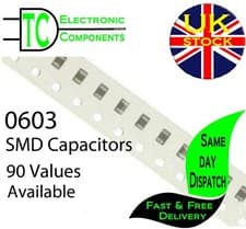 Image of 0603 SMD Ceramic Capacitors SMT MLCC Ceramic Chip Capacitors 90 Different types