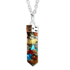 Image of Chakra Pendant Orgone Necklace 7 Chakra Gemstone Orgonite Crystal Jewellery