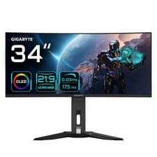 Image of GIGABYTE MO34WQC 34" OLED WQHD Curved Gaming Monitor - 3440 x 1440, 175Hz, 0.03m