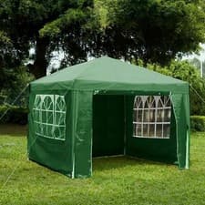Image of Gazebo With Sides Garden Marquee PE Awning Beach Party Camping Tent Canopy 3x3m