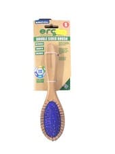Image of Ancol Ergo Double Sided Brush Wooden Handle, Pin & Bristle. Pet Dog Cat Grooming