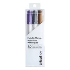 Image of Cricut Joy™ Metallic Markers, Purple, Silver & Copper 1.0 mm (3 ct)