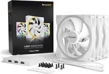 Image of Be Quiet! 140mm (BL102) Light Wings 14cm PWM ARGB Case Fans - x3 Fans KIT White