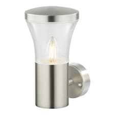 Image of TIME LED Landscape Stainless Steel E27 Garden Wall Light Fitting