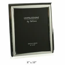 Image of Silver Plated 8" X 10" Curved Edge Photo Frame