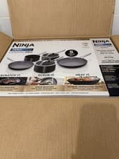 Image of Ninja ZEROSTICK Ceramic Pro 5-Piece Cookware Set Black Brand New