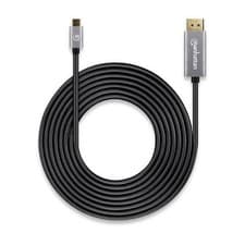 Image of Manhattan 354851 DisplayPort USB-C Cable Black Grey 3m Gold Connectors