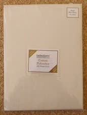 Image of Belledorm Single Flat Sheet Cream Cotton Polyester 200 Thread Count