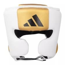 Image of adidas Head Guard Boxing Pro Cactus Leather Lace System Inner Lining Black White