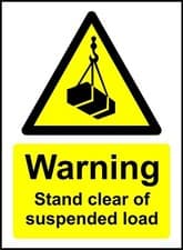 Image of Warning Stand Clear Of Suspended Load Safety Sign