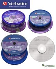Image of Verbatim Dual Layer DVD+R Double DL Blank Media 8x 8.5GB Various Discs lot