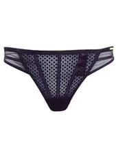 Image of BOUX AVENUE BLACK  AMINA GEO LACE THONG  SIZE UK 8  NEW   RRP £16  BARGAIN