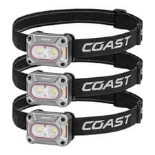 Image of COAST CH1000R Headlamps 1000 Lumens Rechargeable Dual Powered 3 Pack