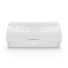 Image of Tower Solitaire White Breadbin Large Storage Embossed Diamond Design T826206WHT