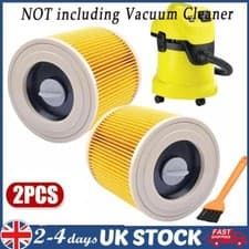 Image of 2pcs Cartridge Filter for Karcher Wet & Dry WD2 WD3 A2004 WD2 Plus Vacuum Hoover