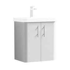 Image of Nuie Core 500mm Wall Mounted 2-Door Basin Vanity Unit ONLY (no basin)