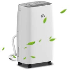 Image of HOMCOM 12L/Day 2500ml Dehumidifier for Home with 24H Timer and 2 Speed Modes