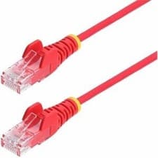 Image of Startech 15M Red Slim Cat6 Ethernet Cable Snagless Rj45 Utp Lszh 28Awg Pure Bare