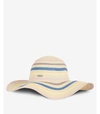 Image of Barbour Astley Stripe Sun Straw Hat Medium New With Tags