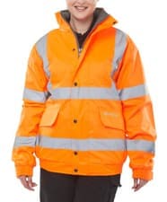 Image of Beeswift - BOMBER JACKET FLEECE LINED Hi Vis Orange Yellow