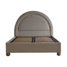 Image of Cream Boucle Curved Double Bed