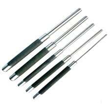 Image of 5x Parallel Pin Punch Set 8" Long Drift Roll Nail Steel 1/8"- 3/8" 3-9mm