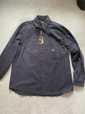Image of Bnwt Mens Hugo Boss Navy Blue Overshirt Size L Designer