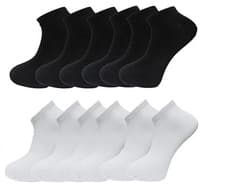 Image of Mens Womens Trainer Liner Ankle Socks Invisible Cotton Low Cut Sports Socks Lot