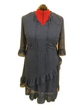 Image of Junarose Navy Asymmetrical Frill Dress- Size  22 UK RRP £50