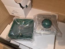 Image of Green Dome Press To Exit Button For Access Control Systems C/w Surface Mount Box