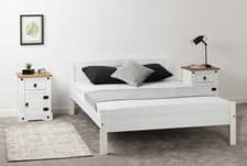 Image of White Pine 4ft 6" Double Bed AMBERLIN