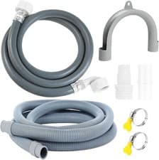 Image of Universal Washing Machine Hose Kit Extra Long 3.5m Cold Water Inlet Pipe 2.5m
