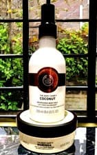 Image of The Body Shop Coconut Nourishing Body Milk & Moringa Softening Body Butter New!