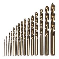 Image of 10 x German Quality HSS-CO Cobalt Drill Bits -All Sizes Cuts Hard Metal 1mm 13mm