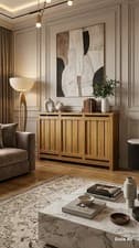 Image of Bespoke Solid Oak Veneer Radiator Covers