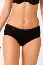 Image of Sloggi Basic+ 10068837 0004 3+1 Pack Black Midi Briefs