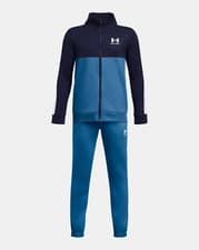 Image of Under Armour Kids' UA Knit Colorblock Tracksuit Photon Blue Midnight Navy XLY