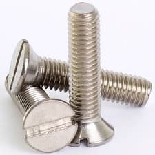 Image of M2 M2.5 M3 A2 STAINLESS SLOTTED COUNTERSUNK MACHINE SCREWS SLOT CSK SCREW DIN963