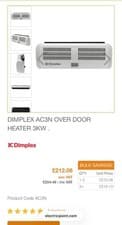 Image of Dimplex AC3N Electric Wall Mounted Panel Heater