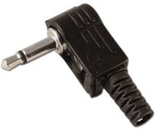 Image of 90 DEGREE/RIGHT ANGLED 3.5MM MONO JACK PLUG, AUDIO CABLE CONNECTOR,STRAIN RELIEF