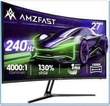 Image of Amzfast 27" Curved Gaming Monitor 240Hz FHD 1ms 1500R VA Panel – AMZG27C1 Pro