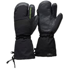 Image of Black Diamond Alpine 3-Finger Waterproof Snow Sports Mitts (Black/Carbon)