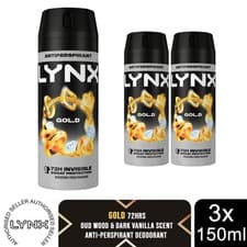 Image of Lynx 72H Multi Fragrance Anti-Perspirant Deodorant 150ml, 3 Pack