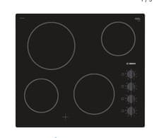 Image of Bosch Serie 2 PKE611CA1E 4 Zone 60cm Built-In Electric Hob - Black