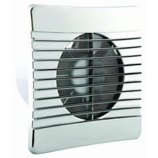 Image of Airvent 404119 Axial Extractor Fan 100 mm/4 Inch with Chrome Cover (Timer Model)