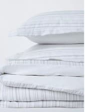 Image of John Lewis Leyton Pure Cotton Waffle Stripe Duvet Cover Set Double