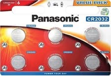 Image of 6x Panasonic CR2032 3V Lithium Coin Cell Battery DL BR 2032 Car Remote Toys UK