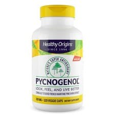 Image of Healthy Origins Pycnogenol 100 mg 120 Veggie Capsules, Heart Health Eyes Vision